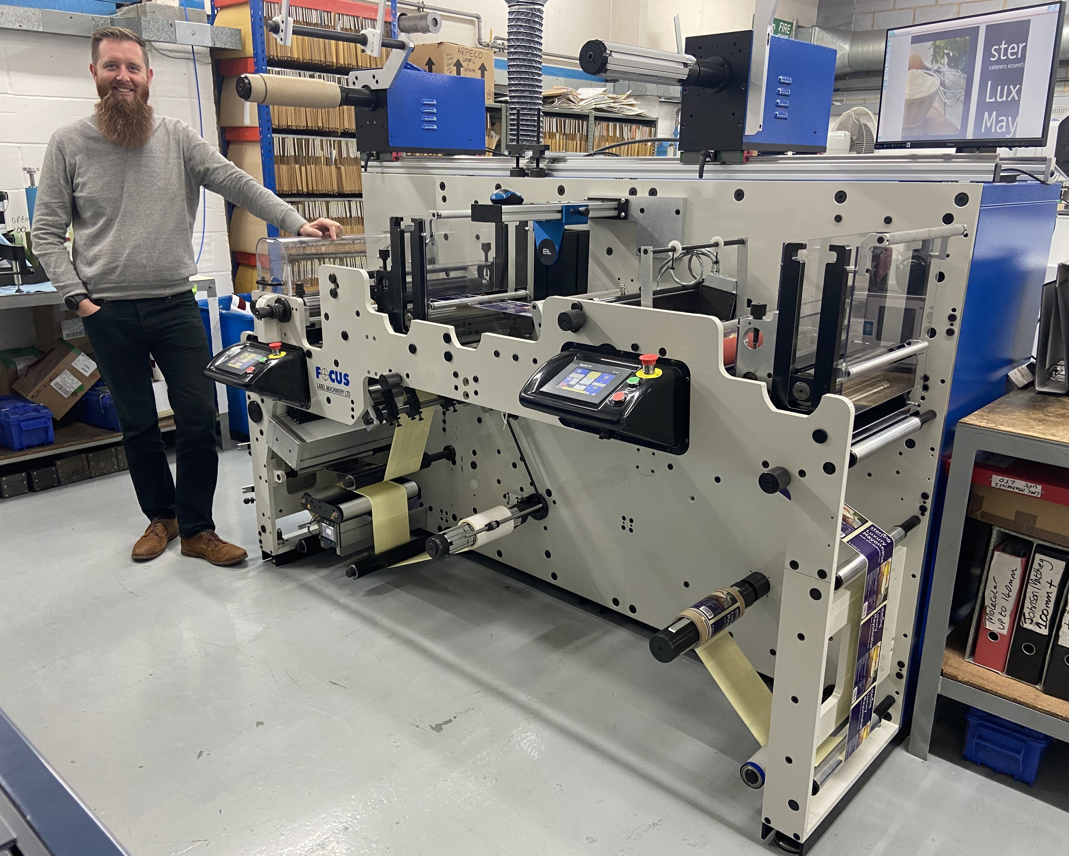 The Reflex 330 digital printing system which Focus Label installed for BSP labels. 